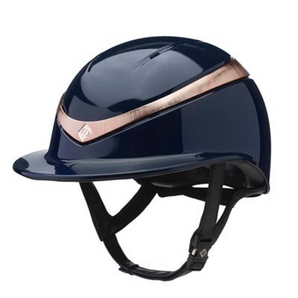 Charles Owen Halo Luxe Gloss (wide peak) Riding Helmet - Adult sizes